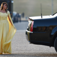 First Lady Melania Trump arrives at Blenheim Palace on July 12, 2018 in Woodstock, England.